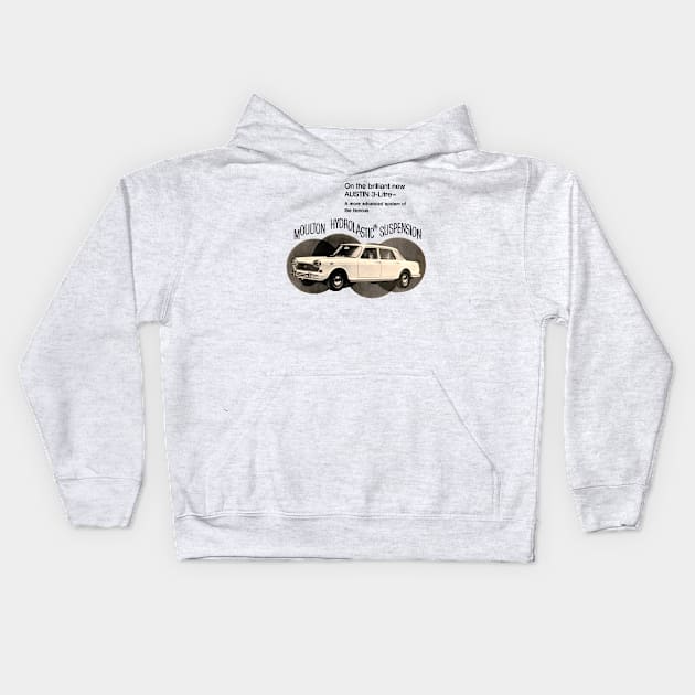 AUSTIN 3-LITRE - advert Kids Hoodie by Throwback Motors